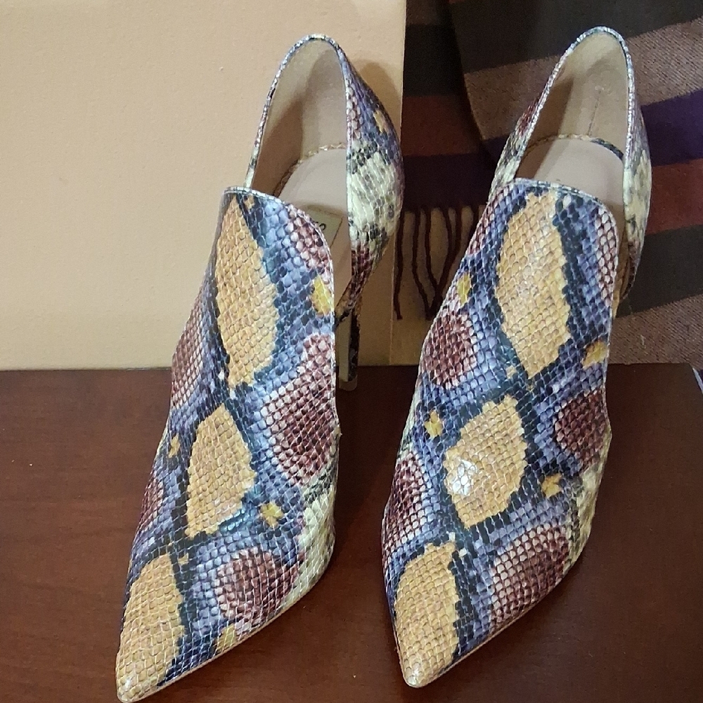 Steve Madden DOLLY/DOLL01S1. Multicolor Snakeskin Heels. 7 1/2M. Made In Brazil. - Picture 13 of 14